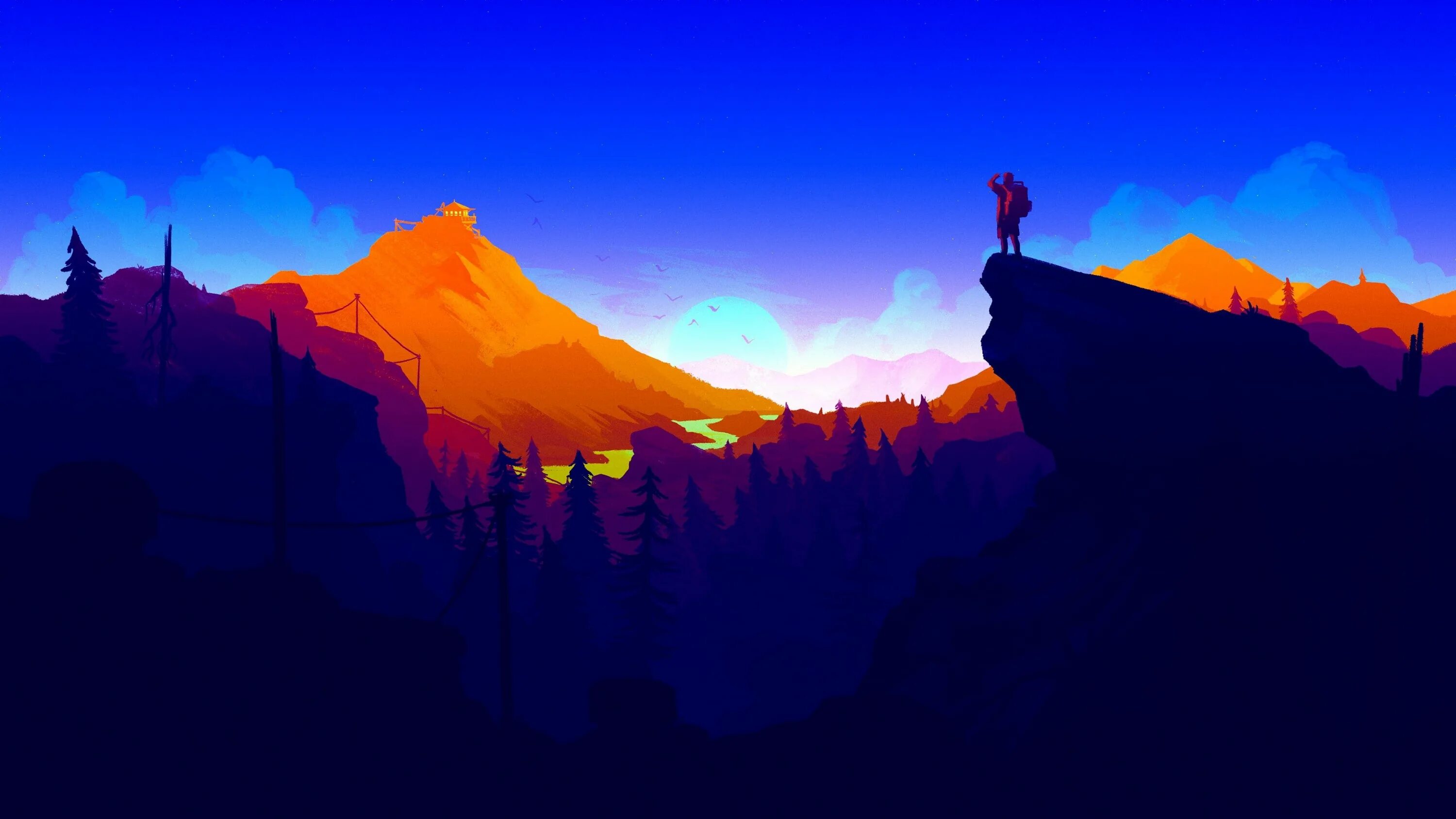 Эх гори. Firewatch 4к. Firewatch игра. Firewatch фон 4к. Инди игра Firewatch.