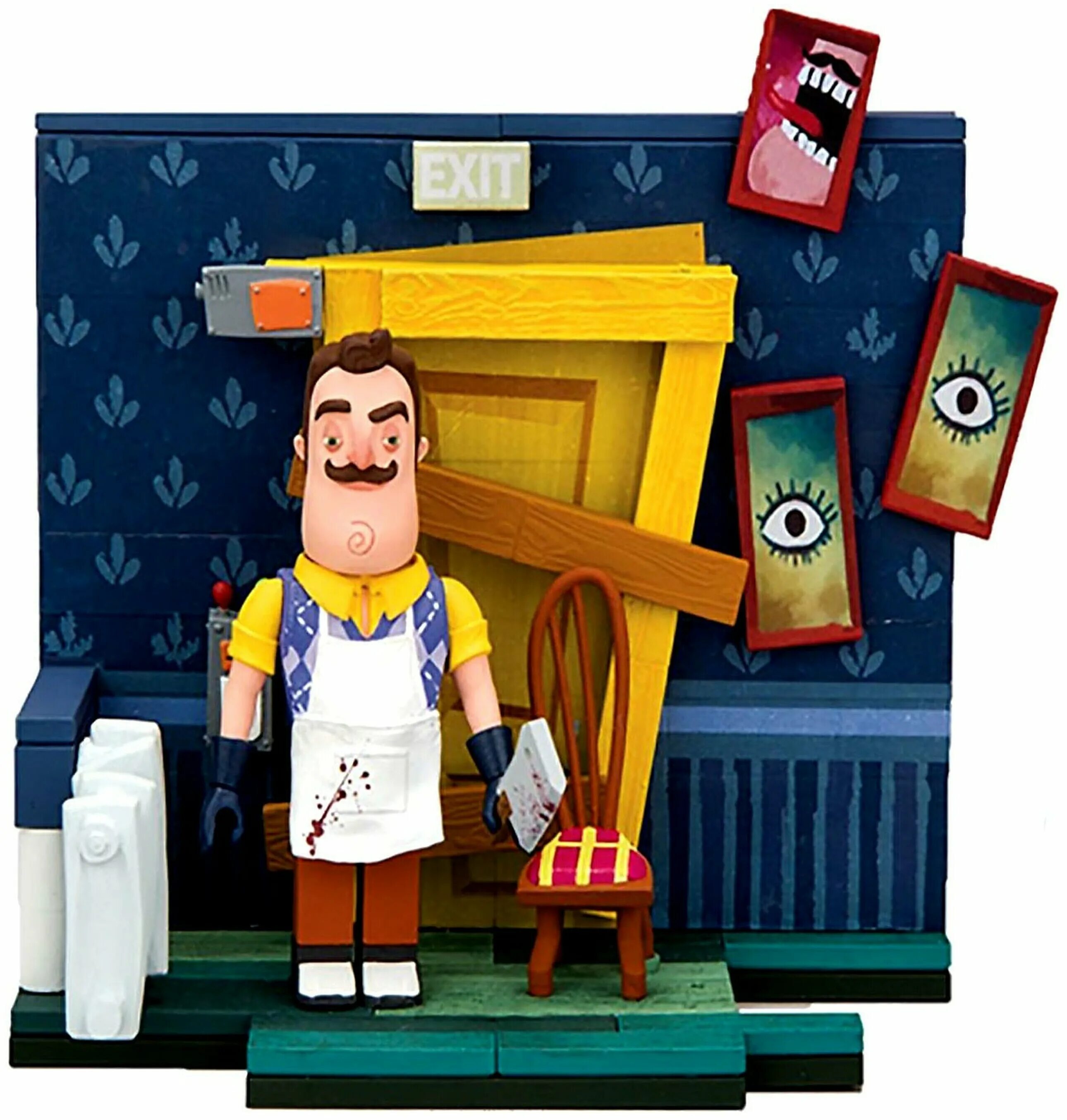 Hello neighbor двери. MCFARLANE Toys привет сосед. MCFARLANE Toys hello Neighbor конструктор.