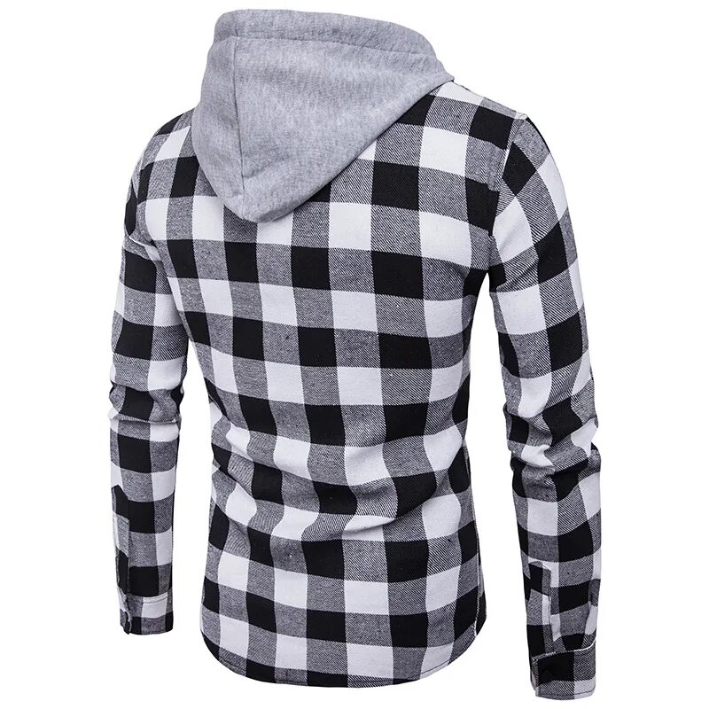 Теплая рубашка в клетку с капюшоном. Plaid shirt рубашка с капюшоном. фланелевые рубашки с капюшоном hsm signore. клетчатая кофта мужская zara. plaid shirt рубашка с капюшоном женская.