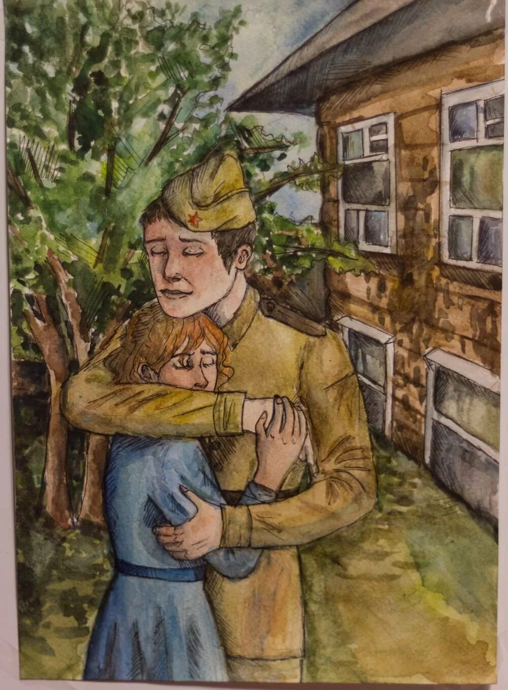 Рисунок на войну. Возвращение солдата. Возвращение солдат с фронта. Иллюстрации о войне.