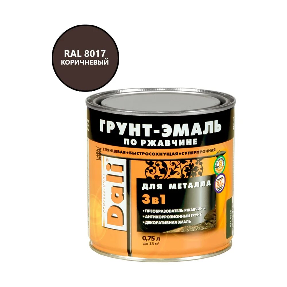 Дали краска по металлу 3 в 1. Dali грунт-эмаль 3в1 гладкая. Грунт-эмаль dali графитовая по ржавчине черный 2л. Грунт-эмаль 3в1 dali ral8017 шоколад. Грунт-эмаль по ржавчине 3 в 1 dali.