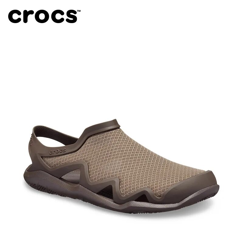 Облегченная обувь. Сандалии мужские Crocs Swiftwater. Crocs men's Swiftwater Wave Sandal. Crocs тканевые мужские сандали. Crocs сандали мужские зеленые.
