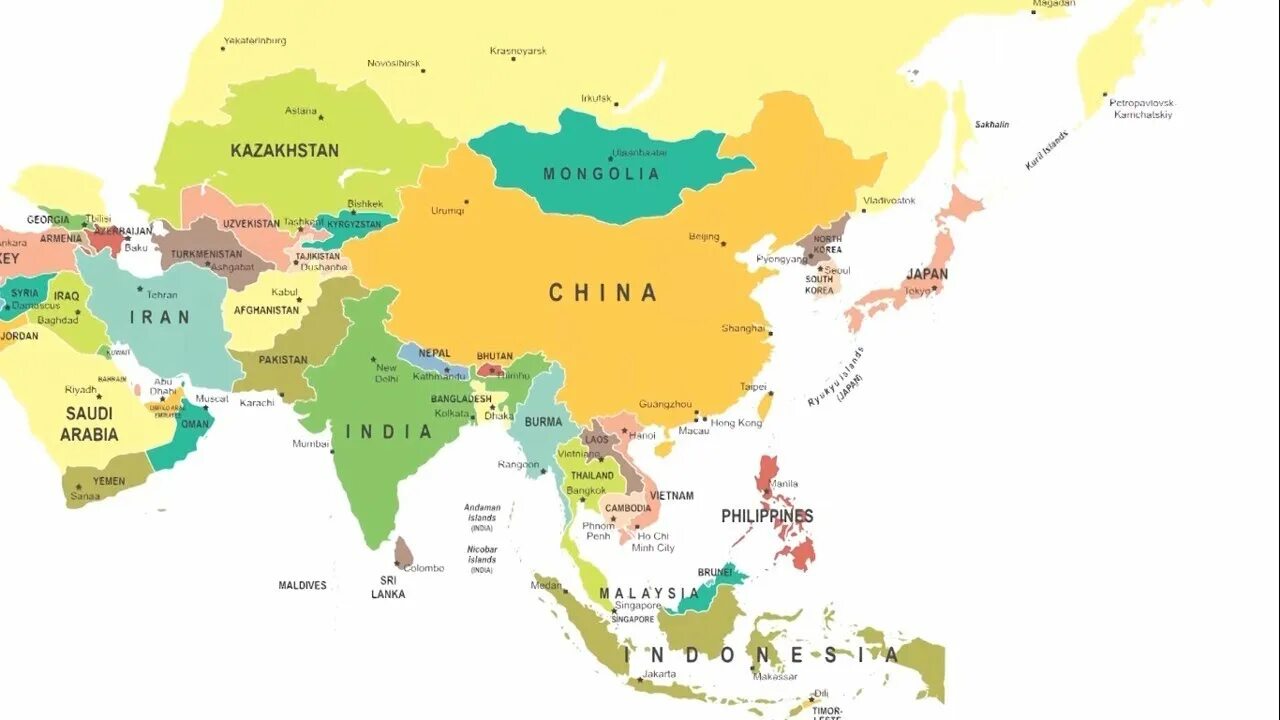 Карта азии вектор. Asia y. Asia на карте. Карта азии со странами. Политическая карта азия африка на карте.