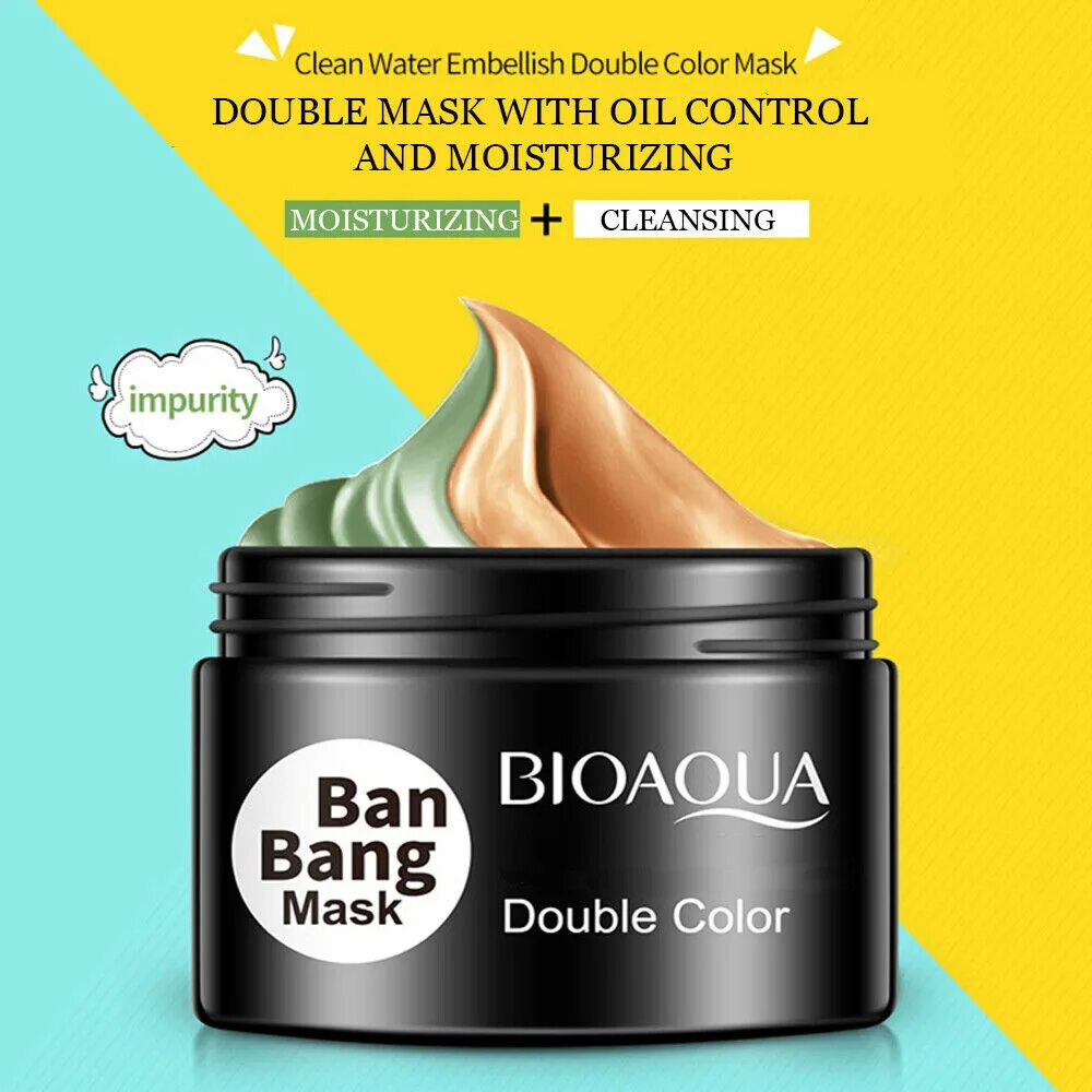 BIOAQUA двойная маска ban Bang. Двойная маска для лица BIOAQUA ban Bang Mask. BIOAQUA двойная маска для лица BIOAQUA ban Bang 50+50ml. Ban Bang Mask маска двухфазна. Bang ban