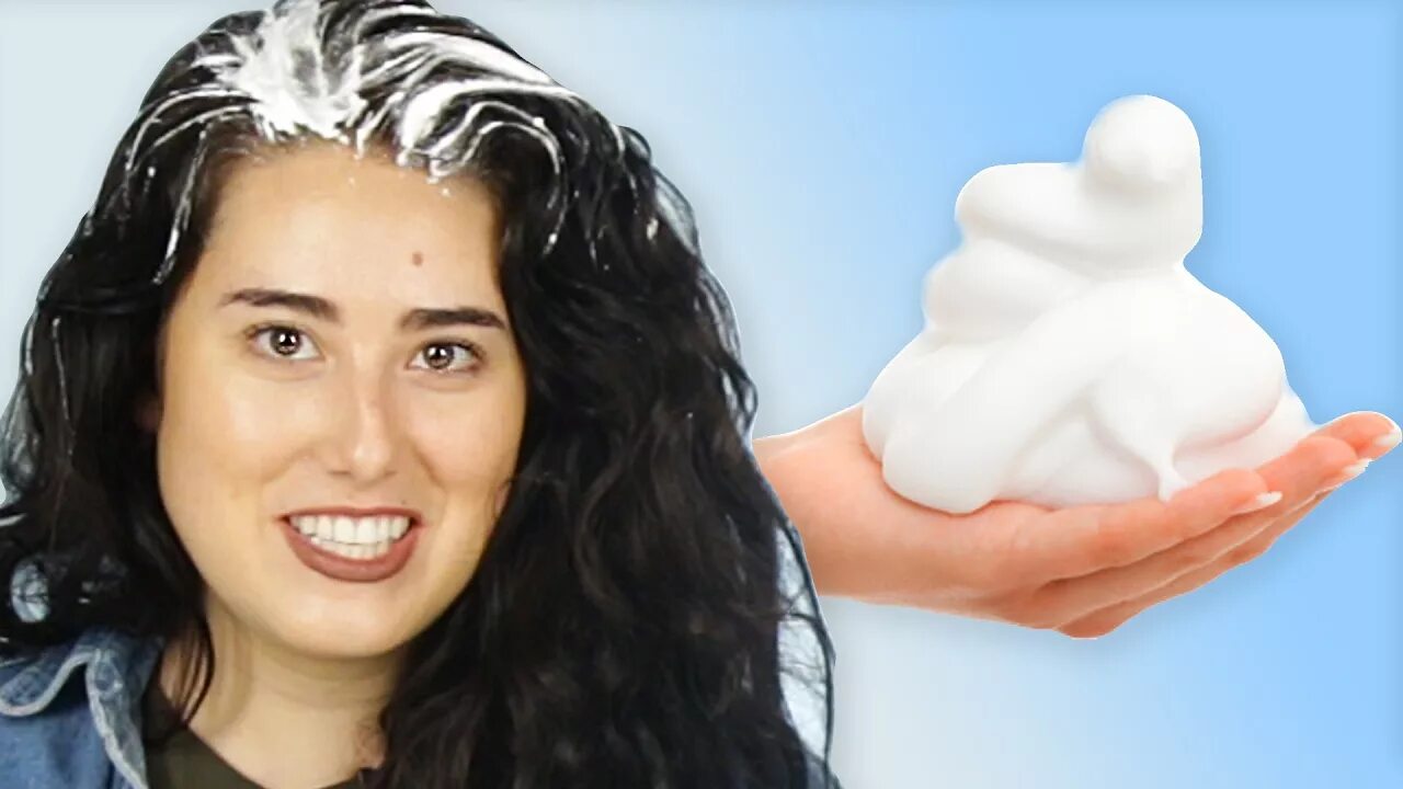 Foaming shampoo. Shampoo foam.
