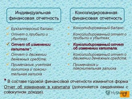 Индивидуальная бухгалтерская отчетность