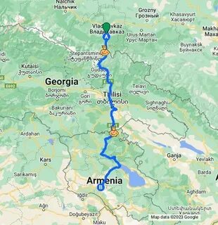 Владикавказ ереван расстояние