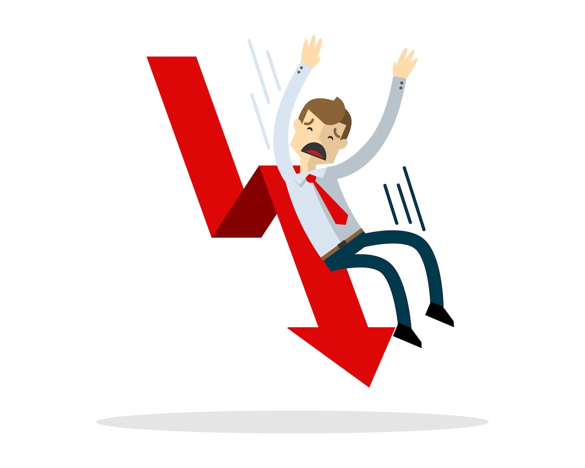 Reputation risk. Биржевой валютный рынок. График снижения. Share down. Share down.