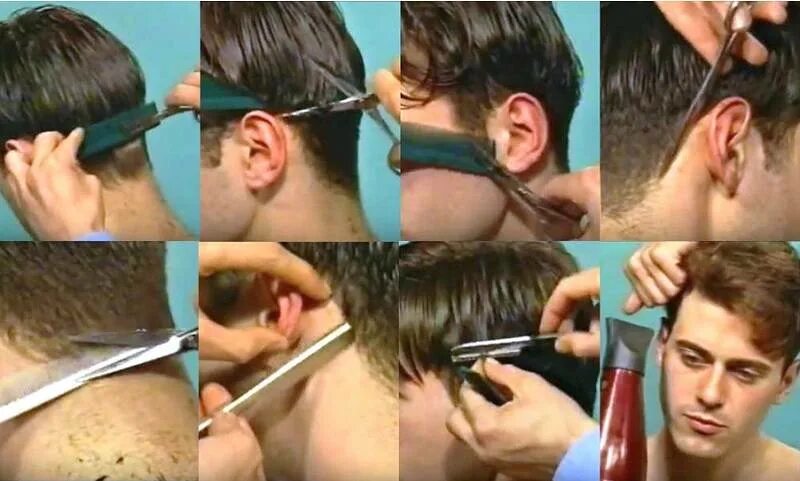 Подстричь мужчину для начинающих. Мужская стрижка ножницами. Технология мужской стрижки ножницами. Мужская модельная стрижка пошагово. Мужская стрижка ножницами для начинающих.