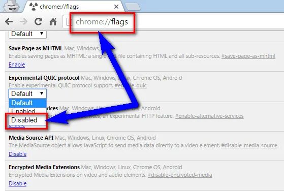 Chrome flags experimental quic protocol disabled. Chrome://flags. ssl_protocol_error , -107. err_quic_protocol_error.