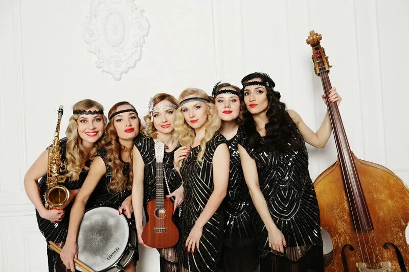 Womens band шик. Женский джаз бэнд. Группа шик. Джаз бэнд girls band шик. Группа шик.