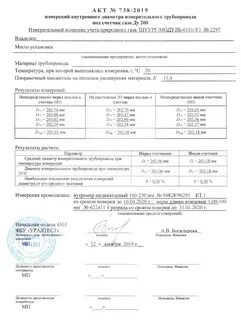 Замер акт