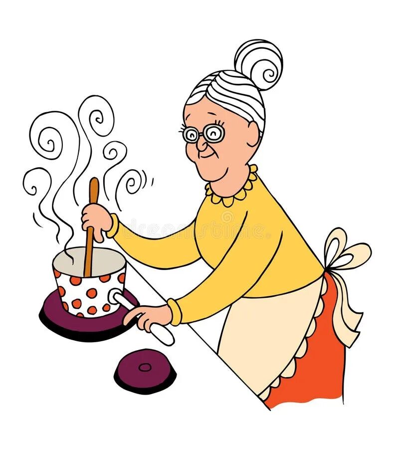 Бабушка варит. Бабушка готовит. Мультяшные бабушки. Бабушка рисунок. Бабушка на кухне cartoon.
