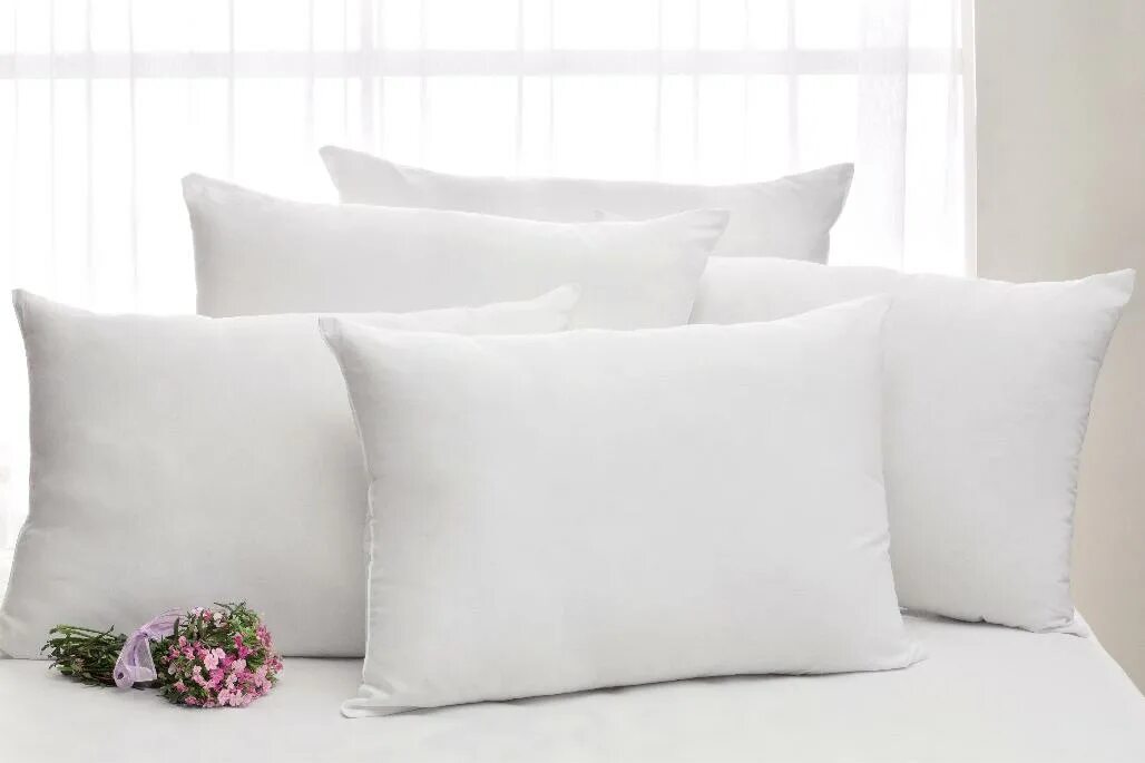 2-Piece Hypoallergenic Pillow Interior Down Substitute Polyester Square Pillow C