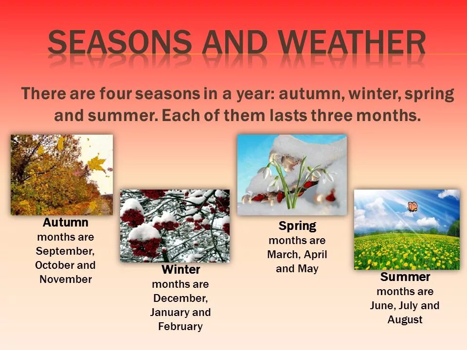 There are four seasons. Seasons презентация. Тема Seasons and weather. Seasons and weather топик. Seasons and months презентация на английском.