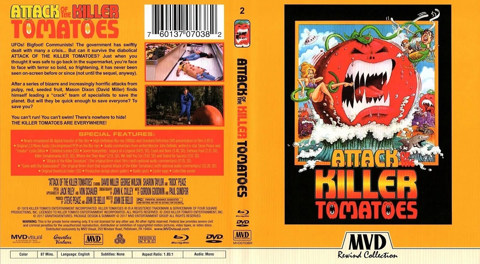 Нападение помидоров. Атака помидоров-убийц 1978. Attack of the Killer Tomatoes VHS.