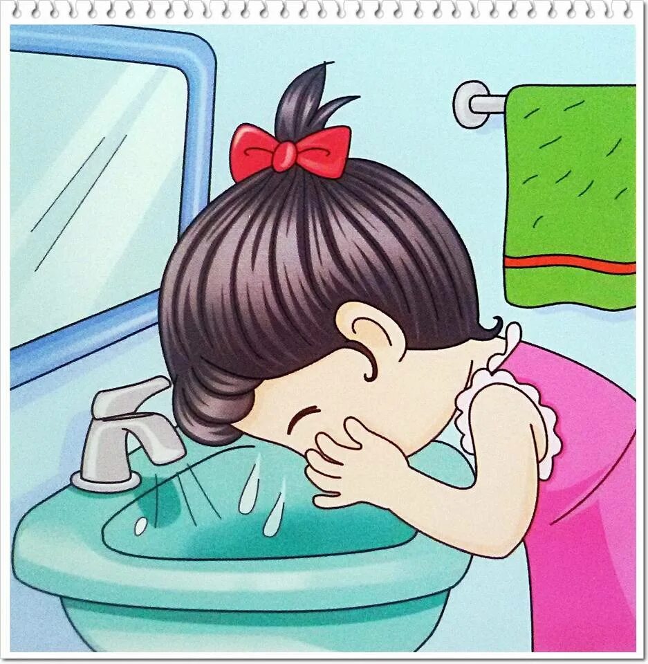 Пора умываться. Умывание ребенка. Девочка умывается. Иллюстрация ребенок умывается. Умывание дошкольников.