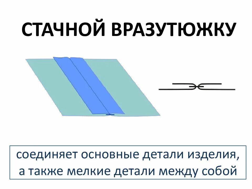 Стачной шов вразутюжку