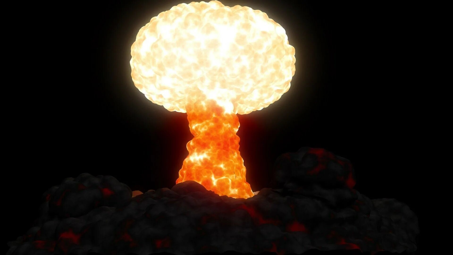 Ядерный взрыв. Ядерный гриб. Огненный шар ядерного взрыва. Термоядерный взрыв. Включи бомба взрывается