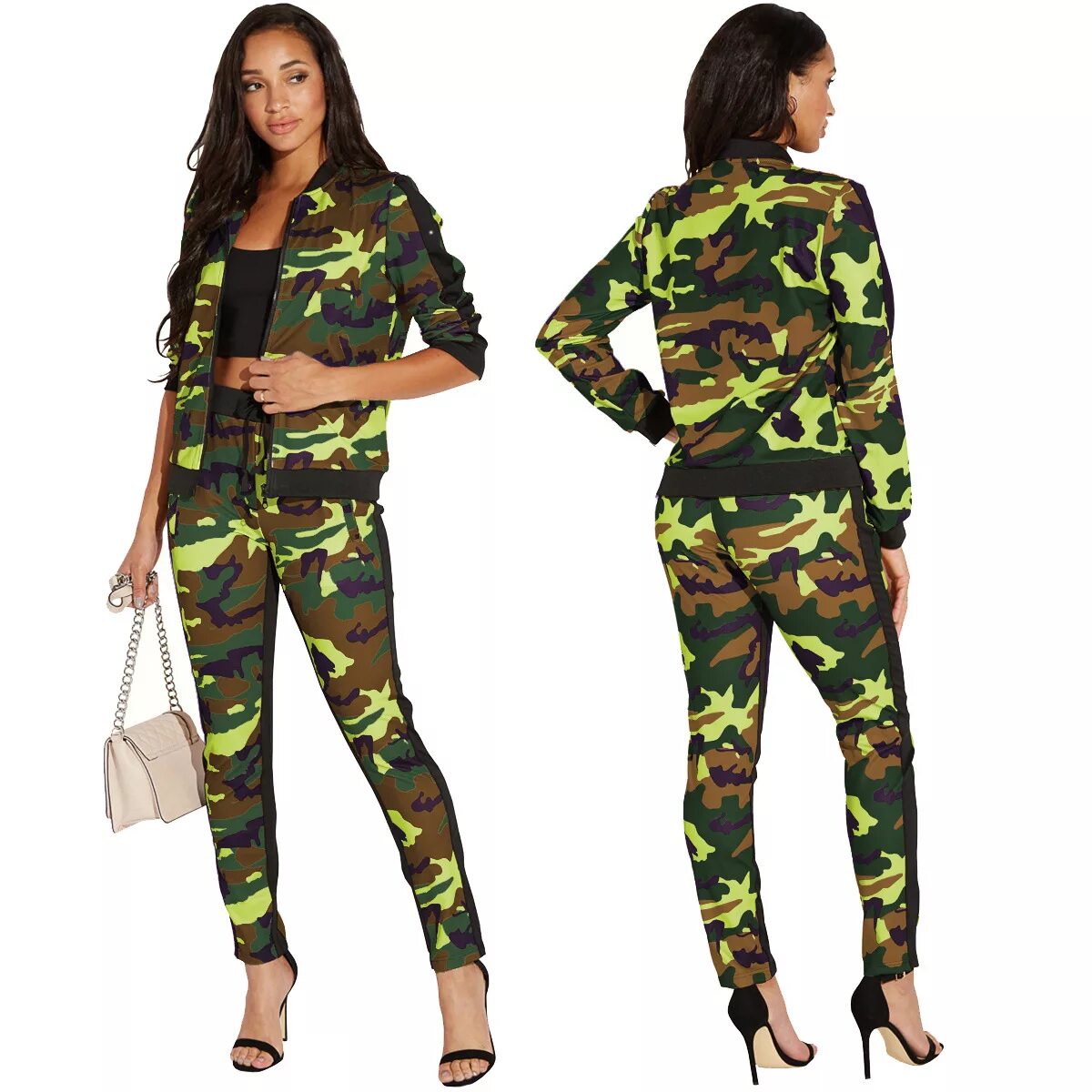Камуфляжные костюмы для девушек. Sinequanone костюм милитари. Женский камуфляж. Спортивный костюм камуфляж. Камуфляжный комбинезон женский.
