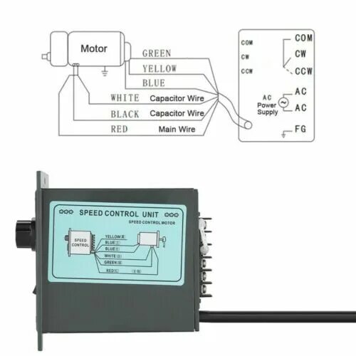 AC220V 50 Гц 400 Вт цифровой регулируемый бесступенчатый мотор контроллер скорос