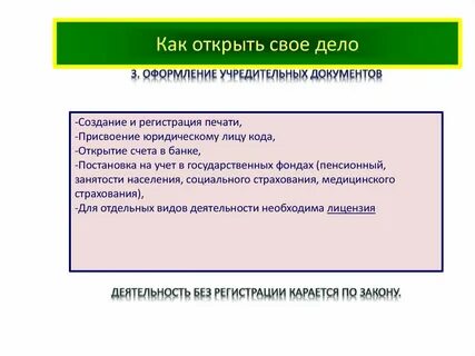 Свое дело вид деятельности