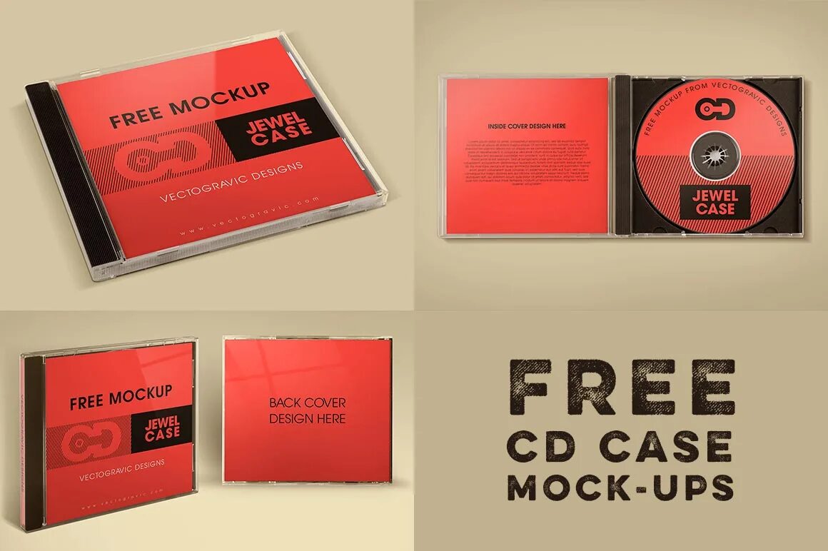 Create case. CD Jewel Case Mockup. CD Case Design.