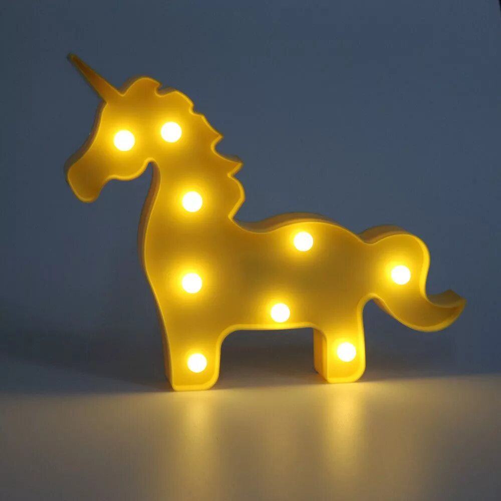 Детский ночник лошадки. Желтый Единорог игрушка. Светильник Единорог (Unicorn). Желтый единорог
