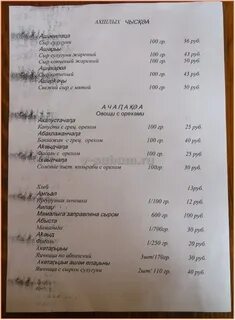 Меню сухум сухум