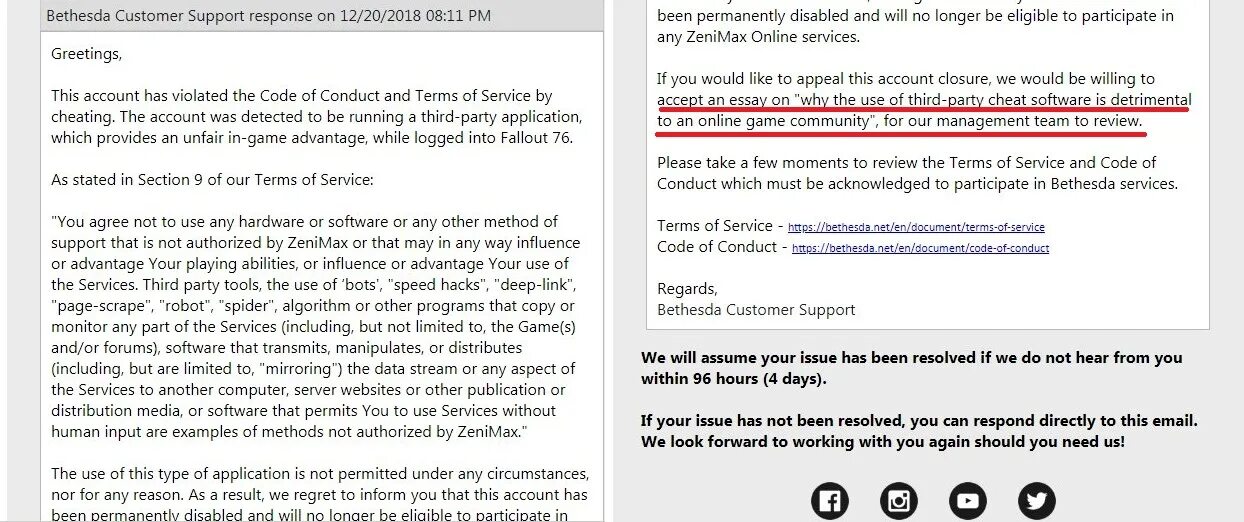 Issues have been resolved. Community service Cheat. This account has violated the Steam terms of service Agreement.. Cheating through the use of unfair game advantages.