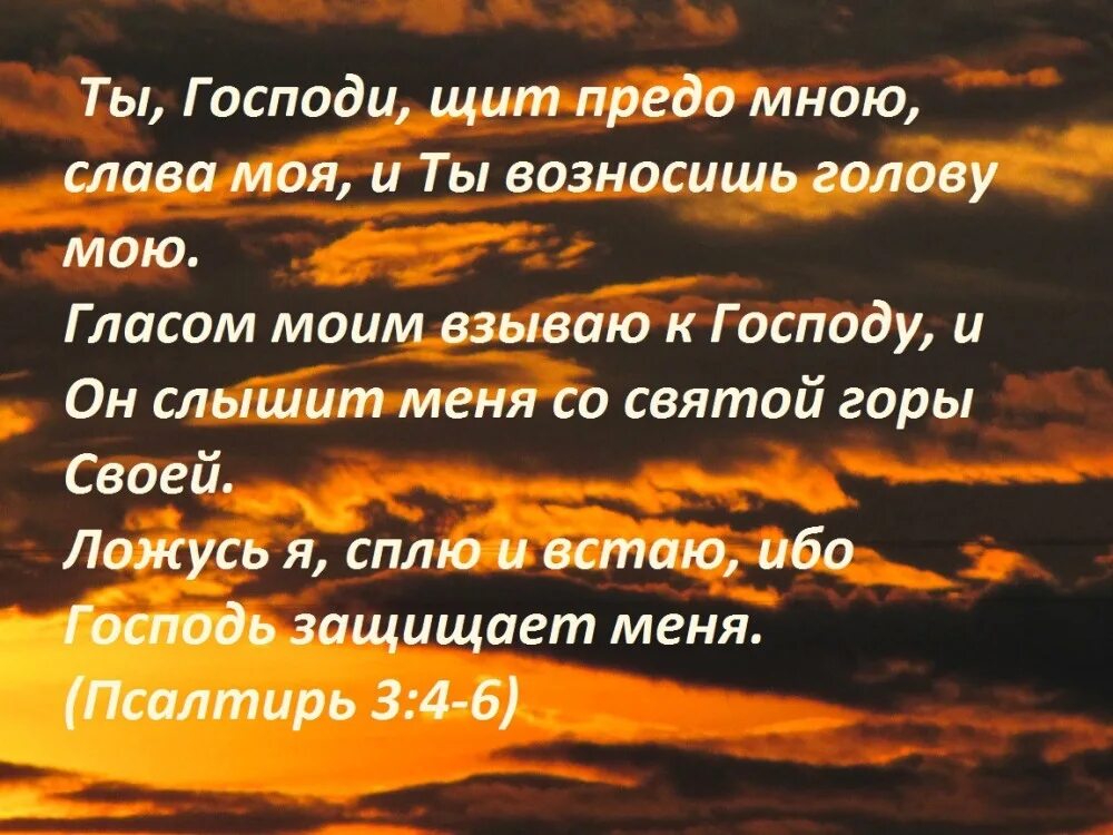 Книги продолжали открывать предо мною новое особенно. Ложусь я сплю и встаю ибо Господь защищает меня. Спокойно ложусь и сплю ибо Господь. Спокойно ложусь я и сплю ибо. Господь щит.