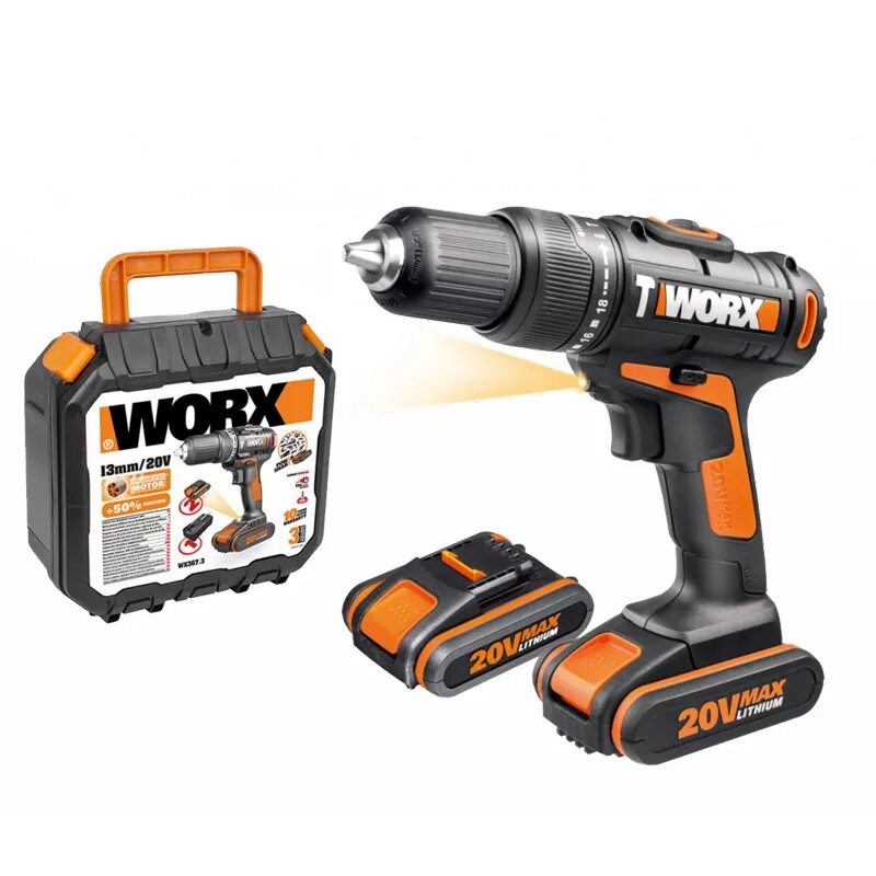 Дрель-шуруповерт Worx WX371.3. Ударная аккумуляторная дрель-шуруповерт Worx WX371.1 2.0Ач x2 кейс 40 н·м. Worx шуруповерт 20v. Worx шуруповерт 18v. Купить шуруповерт аккумуляторный в мерлен