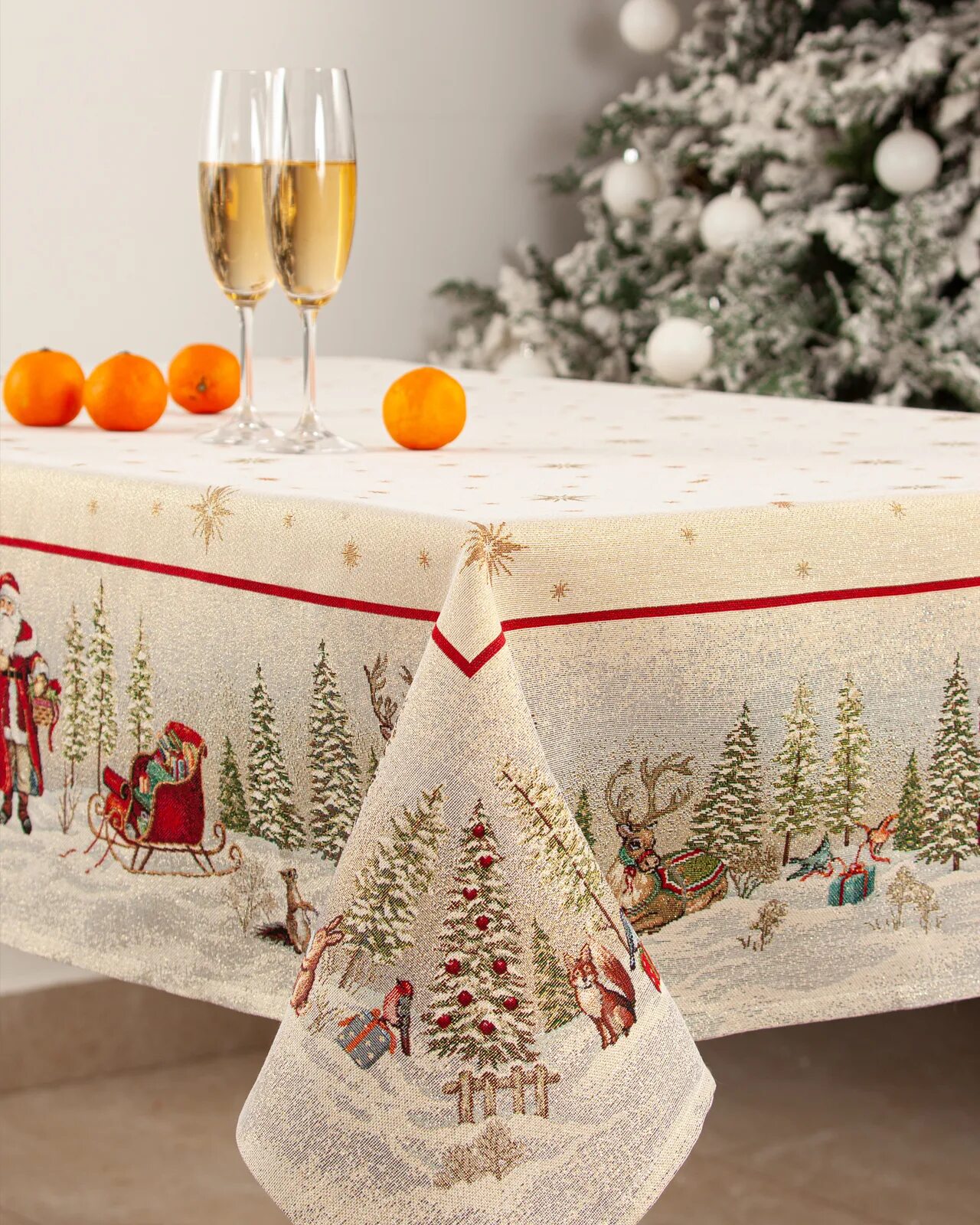 Скатерть лес купить в новосибирске. Скатерть с животными. Скатерть прямоугольная 220x140 см, водоотталкивающая, maison christelle. Скатерть лес. Скатерть с лесом.