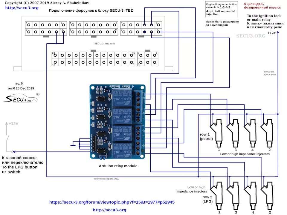 Подключение форсунок к SECU-3i TBZ - DRIVE2