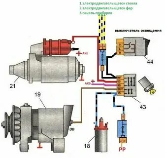 Замок зажигания нива карбюратор схема