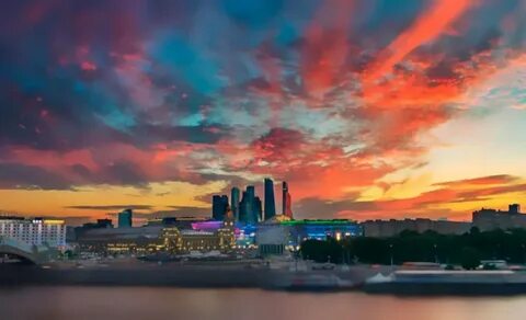 Красивые закаты в москве