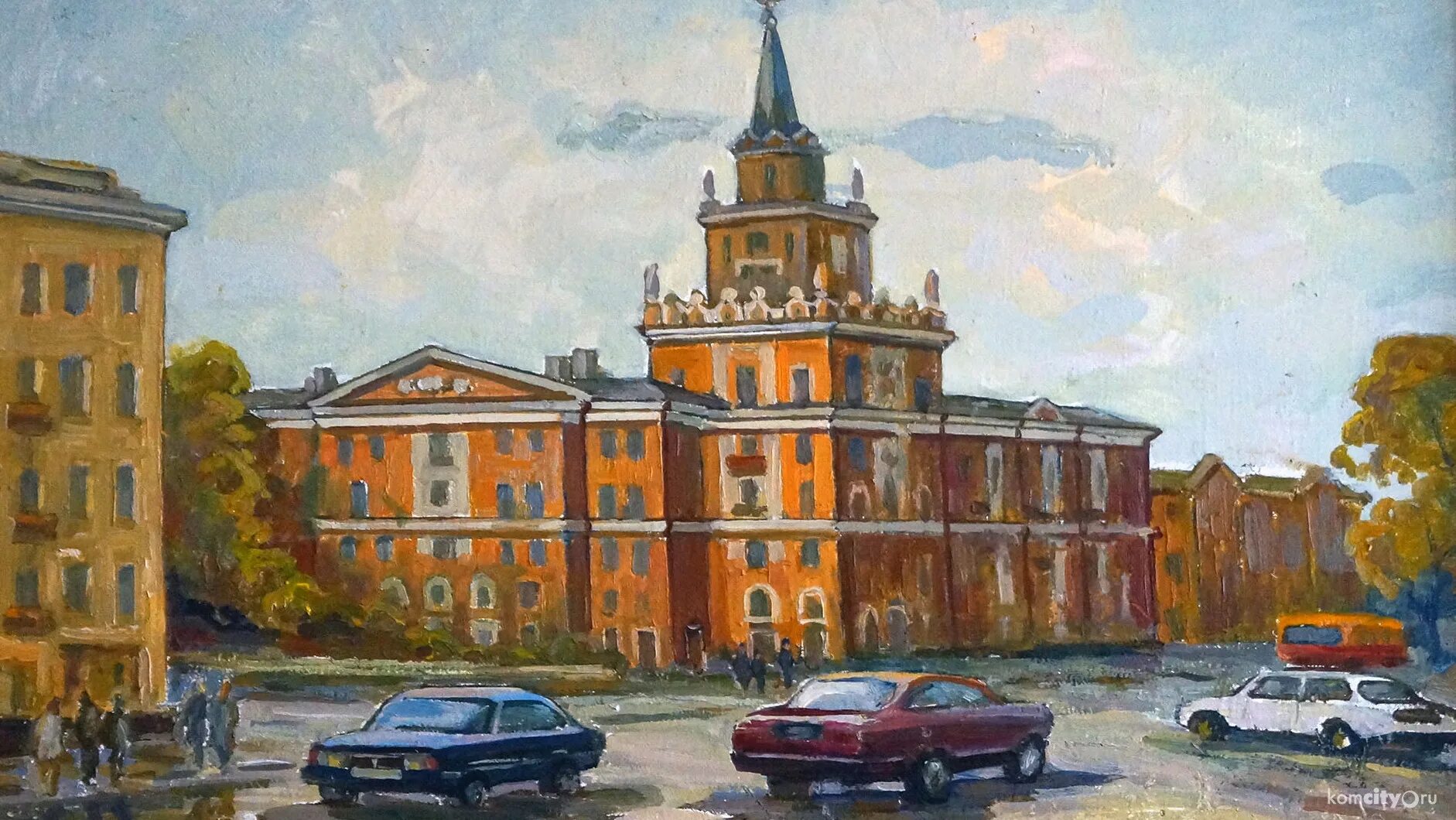 картины художников хабаровского края. картины комсомольск на амуре. первый снег в городе акварель. дом со шпилем комсомольск на амуре вектор. картины комсомольск на амуре.