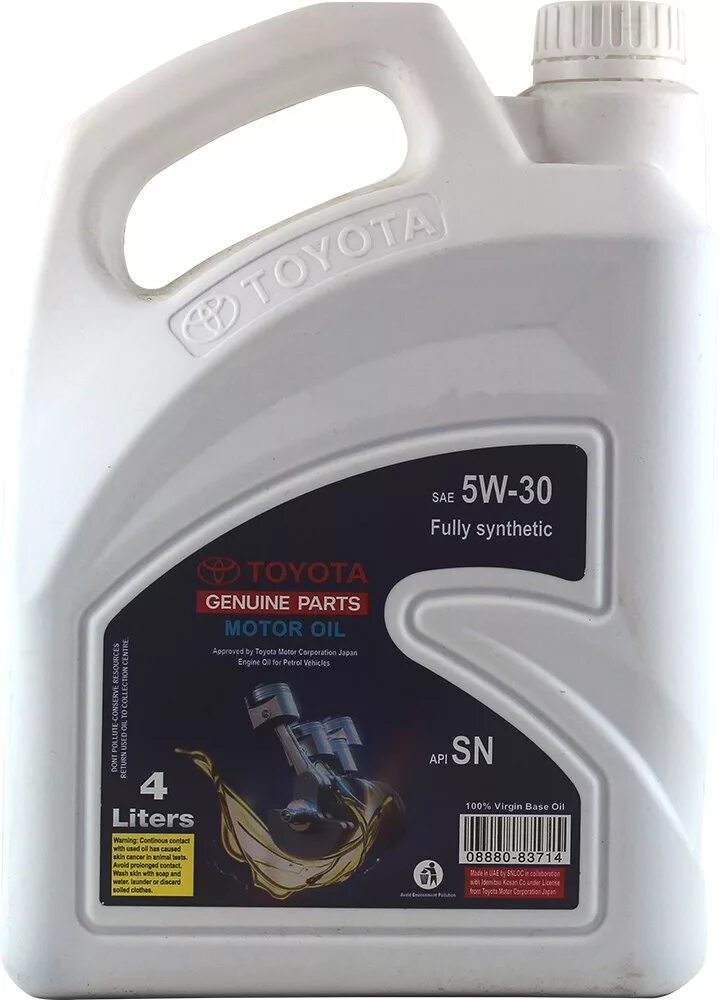 Моторное масло api sn 5w 30. Toyota 0888083714. 08880-83714. Toyota 5w30 Full Synthetic. Toyota синтетика 5w-30 5 л..