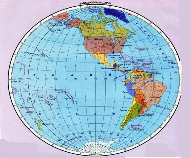 Политическая карта Западного полушария со странами. КАРТАВОСТОЧНОЕ полушария 5 класс география. Карта Западного полушария со странами крупно на русском. Градусная сеть Западное и Восточное полушарие. Страны расположенных в трех полушариях