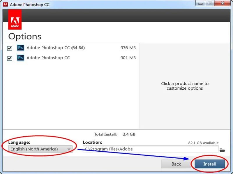 Option click