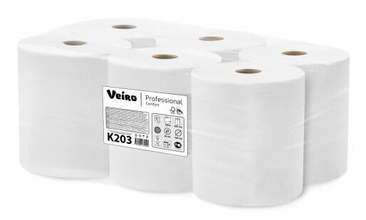 Veiro professional comfort бумажные полотенца. Veiro professional comfort бумажные полотенца. полотенца бумажные д/держ. T102. белые 1/6.