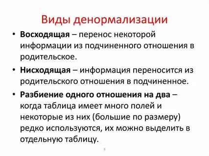 Виды нормализации