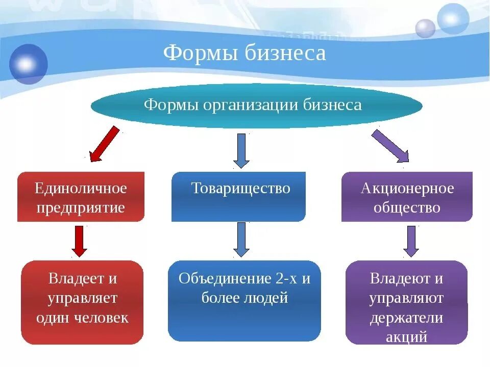 Формы организации бизнеса обществознание