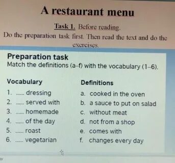Preparation matching