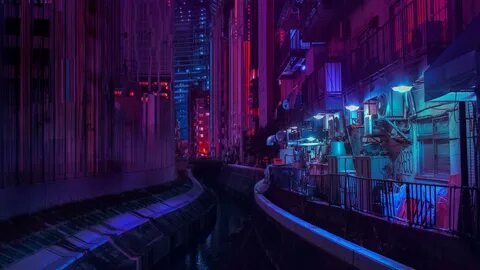 Neon city aesthetic