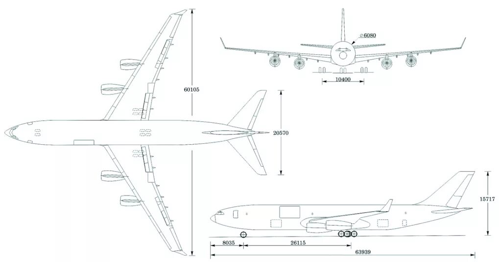 Длина самолета ил. Ил 96 схема самолета. Чертеж самолета ил 96. Ил 96 диаметр фюзеляжа. Ил-96-400м чертежи.