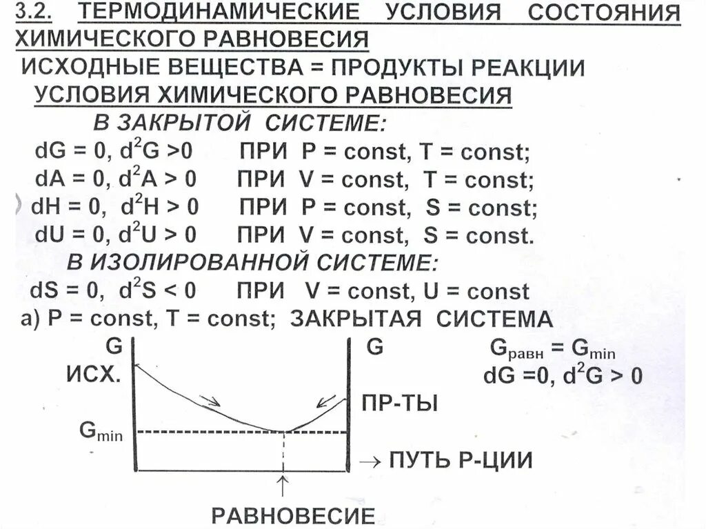 Условия термодинамической системы. Направления процессов в термодинамике. Термодинамическое равновесие. Условия самопроизвольного протекания процесса в химии. Термодинамическая устойчивость вещества.