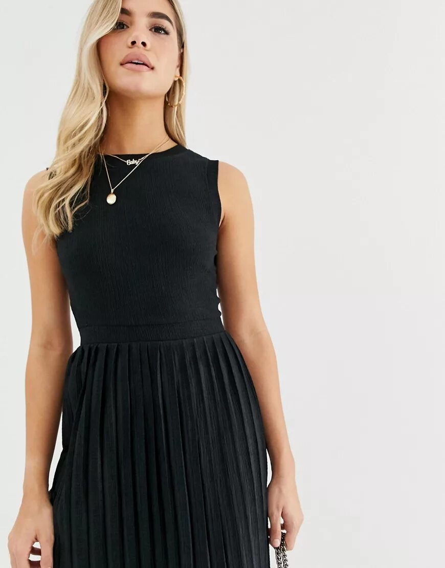 платье черное плиссированное. платье зара плиссе черное. платье плиссе asos. плиссированное черное платье миди 0357035555-54. Black midi dress sandro.