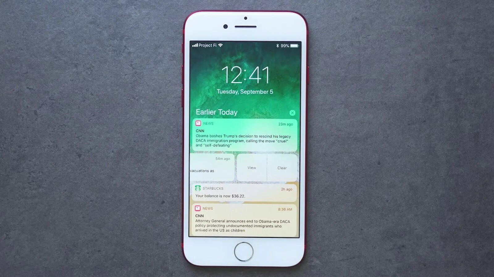Screen notifications