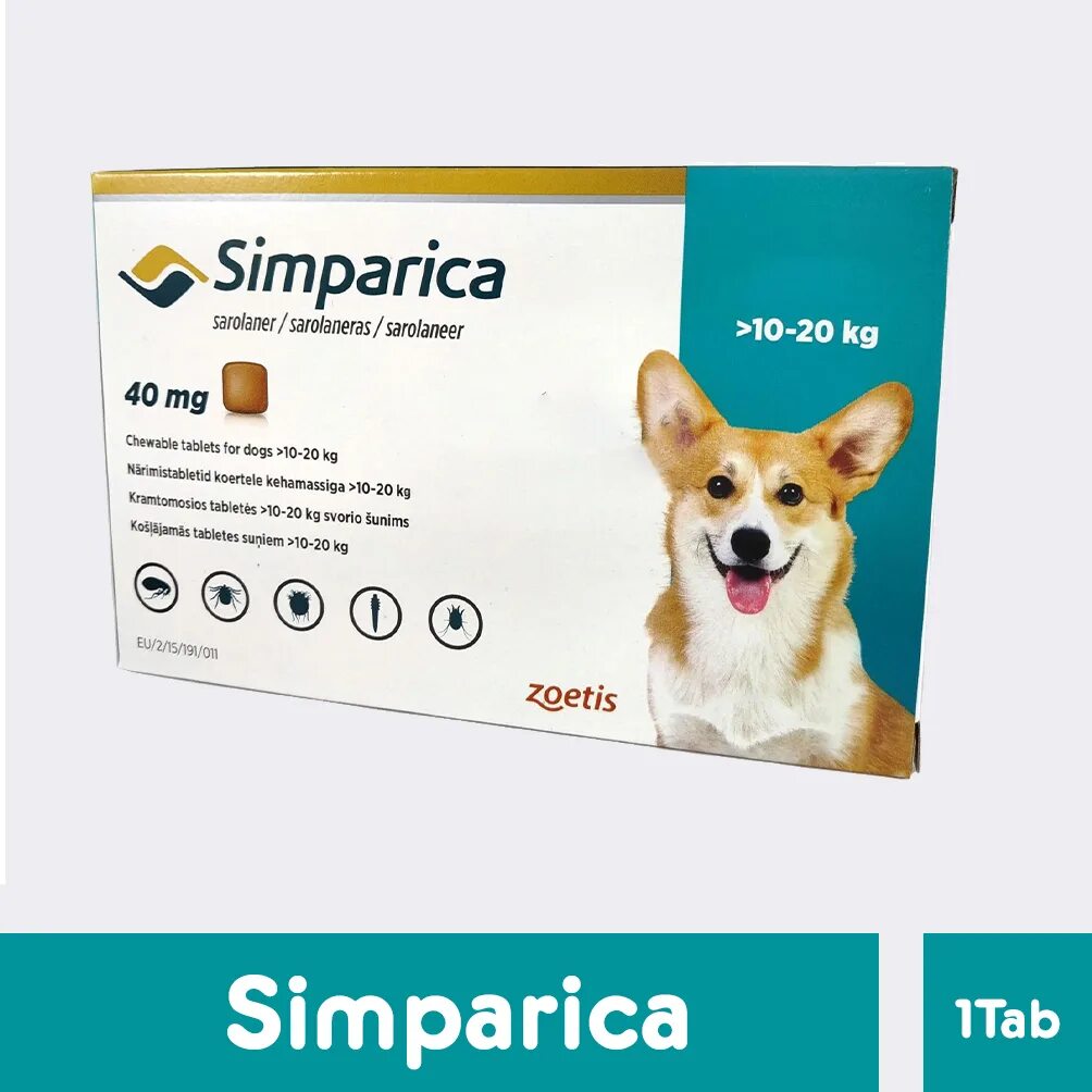 Симпарика таблетки от блох и клещей для собак 10,1-20 кг, 40мг (1 таб., 40 мг.). Симпарика для собак 10-20кг. Симпарика для собак 10-20кг 1 таблетка. Simparica Симпарика таблетки для собак. Симпатика для собак от клещей инструкция